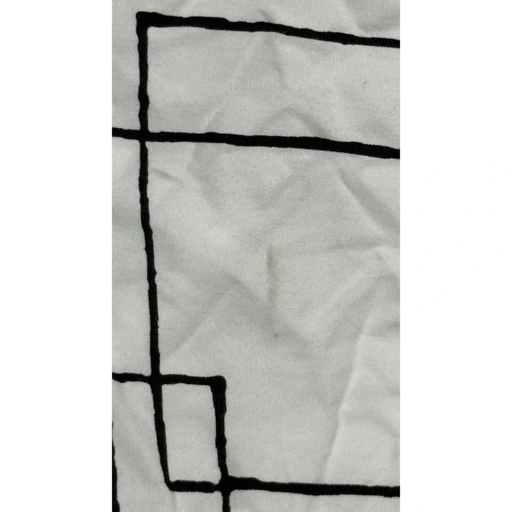 MARIMEKKO SudenKorento Sheet Set FULL 4pc Geometric Modernist Black White Cotton